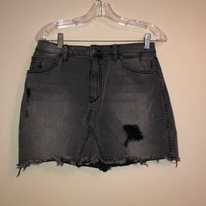Black Denim Jean Skirt